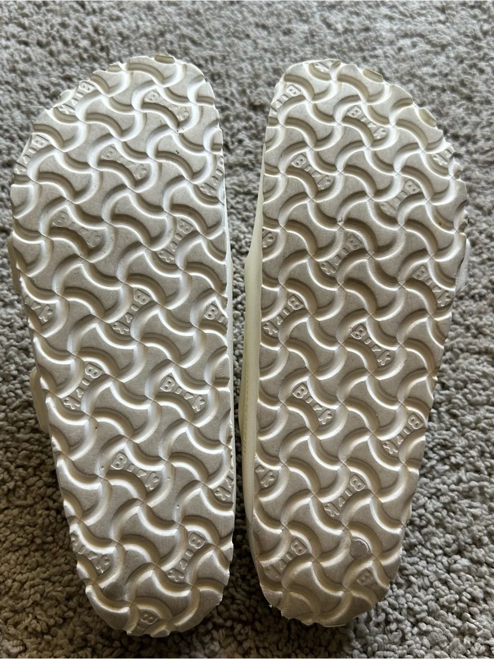 Birkenstock Kids White Two-Strap EVA Slide Sandals